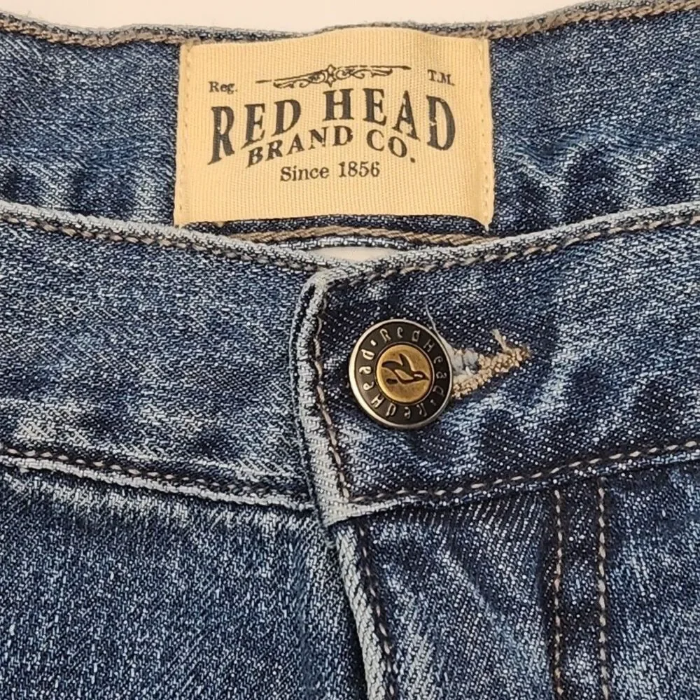 Red Head Jeans Fleece Lined Denim Size 40 x 32 Relaxed Men's Medium Wash NEW